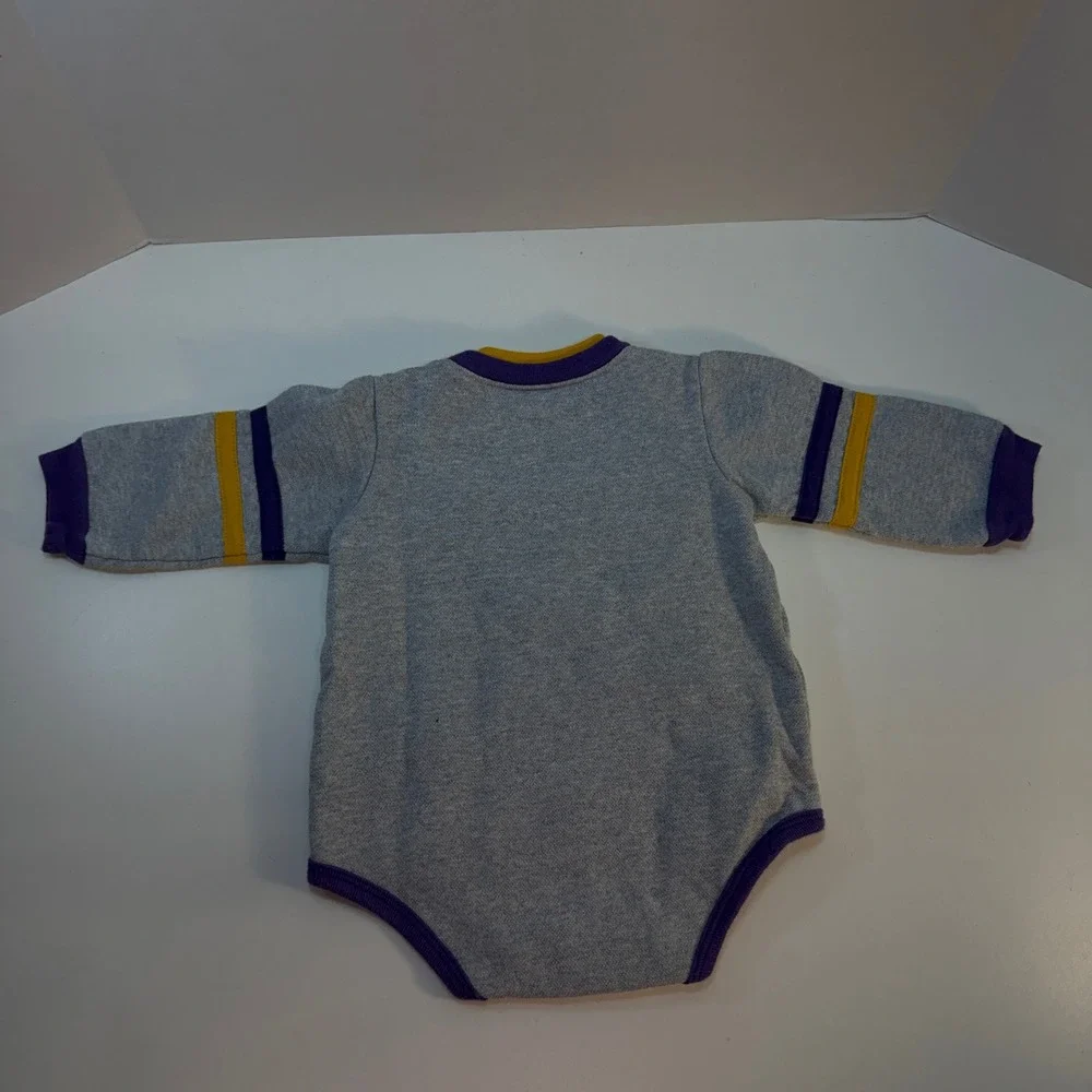 Baltimore Ravens NFL Play Football Bodysuit Baby 6/9 Mos Gray Long Sleeve Fleece